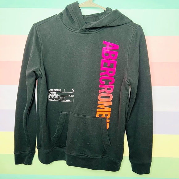 Abercrombie kids black hoodie size 13/14 - Picture 1 of 3